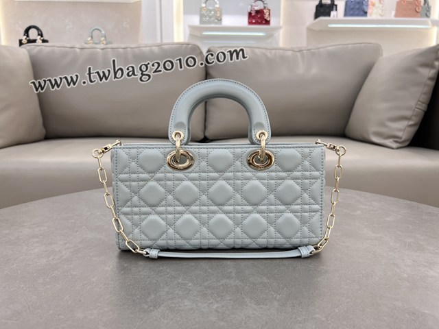Dior专柜新款迪奥顶级原单湖水蓝Lady D-Joy手袋手提肩背女包 djfk1225